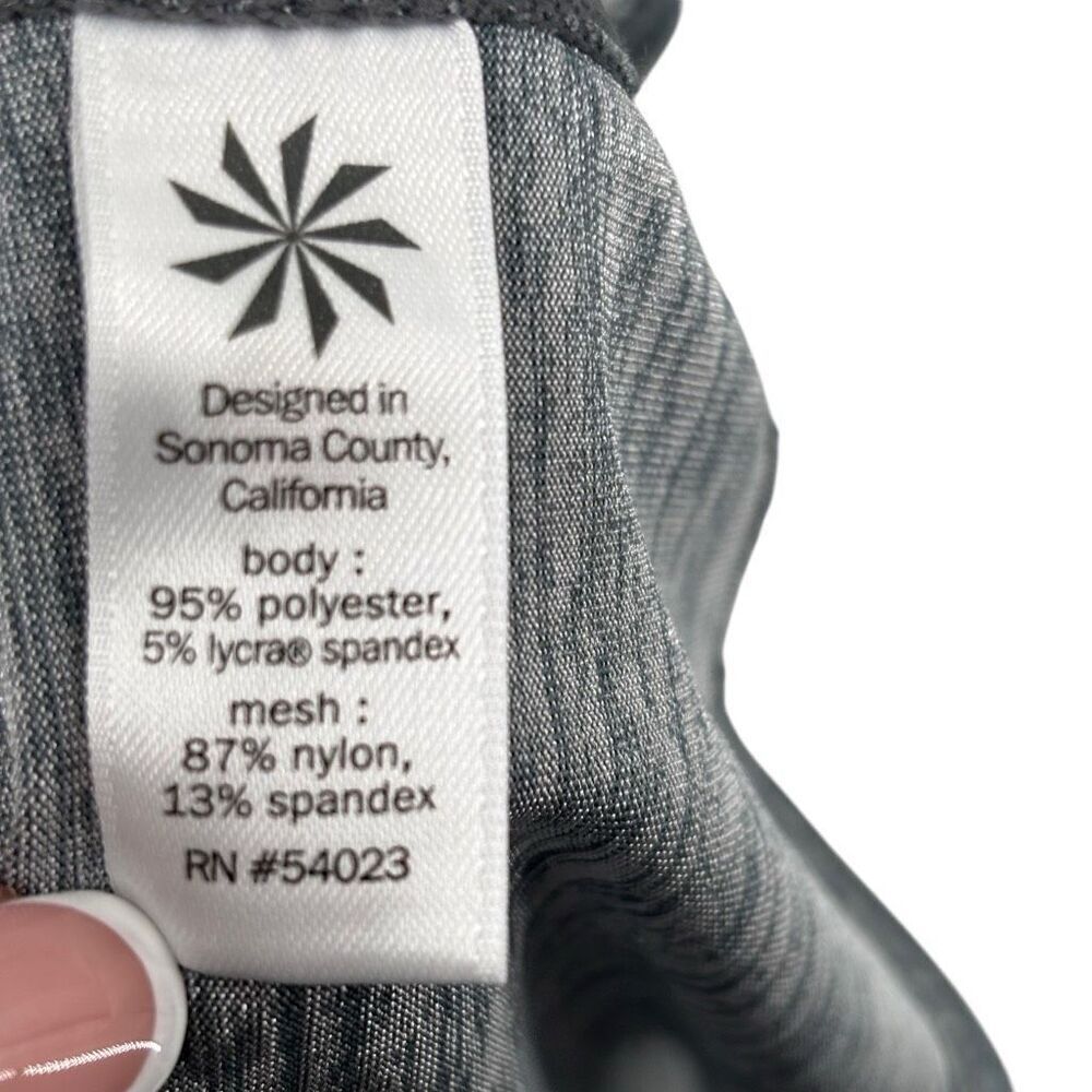 Athleta Utopia Mesh Racer Back Tank Top Grey Heather Size Small - Picture 5 of 7